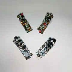 カラーストーンイヤリング　2個セット