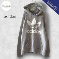 【アディダス】トレフォイルビッグロゴパーカー 裏起毛 プルオーバー 長袖 S