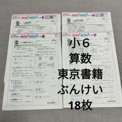 算数　小6 東京書籍　ぶんけい　カラーテスト　こたえ・てびきシート 2023年度 小6 算数 テスト こたえてびきシート ぶんけい 解答 東京