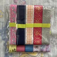 1-3 まとめ売り グログランリボン 1m×10種類 10m