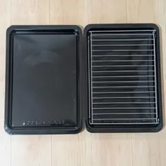 東芝 石窯ドーム（ER-SD3000）付属の角皿(鉄板)2枚 焼き網1枚セット