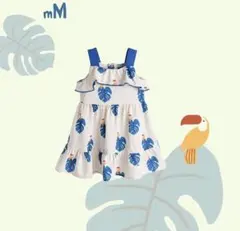 moimolnトロピカルプリントフリルワンピース