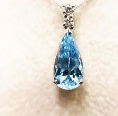 アクアマリン 6.64ct ペンダントトップ ダイヤ0.649ct - メルカリ