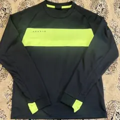 Spazio 長袖シャツ 160 黒/蛍光グリーン