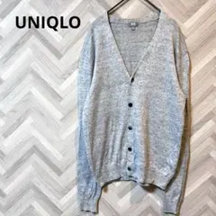 UNIQLO【M】✨美品✨グレー カーディガン 麻　リネン　冷房対策 春夏