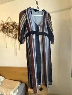 Kastane ストライプ柄 ロングワンピース