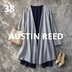 z291【AUSTIN REED】ラメニット×シフォン レイヤードカーディガンのサムネイル