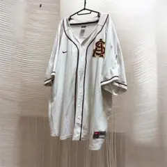 NIKE ベースボールシャツ 刺繍 3XL ホワイトのサムネイル