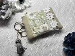 パ*ー様 インド刺繍リボン ちいさなポーチ