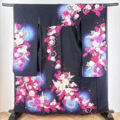 振袖 紫と緑のグラデーション 花柄刺繍 振袖 紫と緑のグラデーション 花柄刺繍 - メルカリ