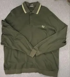 FRED PERRY × BEAMS /別注 ピケ スウェット ポロシャツ XL