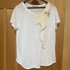 リボン装飾 ホワイト 半袖Tシャツのサムネイル