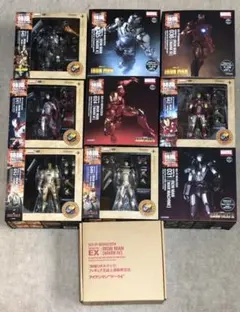 海洋堂特撮リボルテック　アイアンマン10体セット　ウォーマシン限定版有り