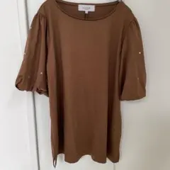 LE SOUK HOLIDAY パフスリーブ カットソー ブラウン サイズ M