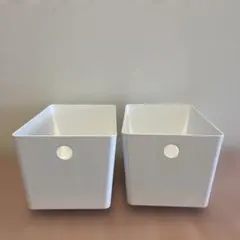 【2個】IKEA KUGGIS クッギス ボックス ホワイト 18x26x15のサムネイル