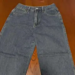 ブルー ストレートデニム パンツ