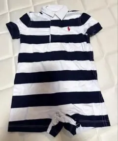 【ラルフローレン】80cm 半袖 ラガーシャツ ロンパース ショートオール