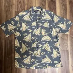 美品 90s ラルフローレン CALDWELL L 開襟 オープンカラー ヨット