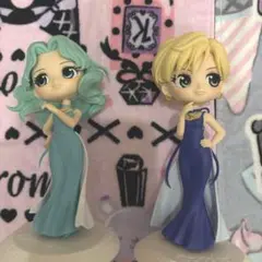 BANPRESTO - Qposket セーラームーン ネプチューン、ウラヌスA.Bセット4種セット セーラームーン Qposket ウラヌス ネプチューン AB 4体セット
