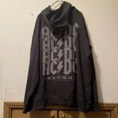 海外古着 AC/DC グレー パーカー バックプリント