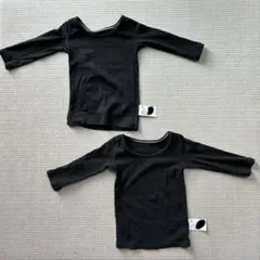 【UNIQLO】長袖コットンフライスインナー 80cm 2枚セット