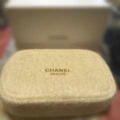 新品未使用】 CHANEL BEAUTE ラメレッド ホワイトポーチ2個セット