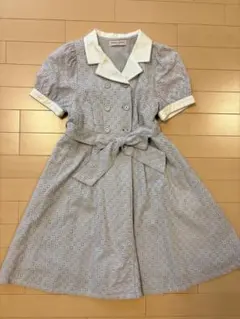 【美品】mezzo piano juniorメゾピアノ 花透レース ワンピース