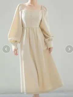 スクエアネックワンピース