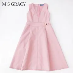 【M’S GRACY/エムズグレイシー】ノースリーブ　ワンピース　花　刺繍　ロゴのサムネイル