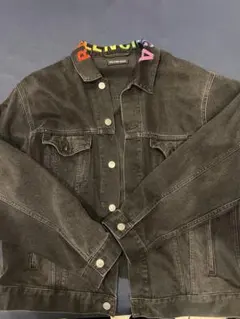 バレンシアガ‪☆レインボー刺繍ロゴ入りデニムジャケットのサムネイル
