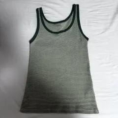 緑と白のストライプタンクトップ Fサイズ