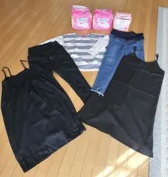 マタニティウェア セット お産用パッド、母乳パッド付き