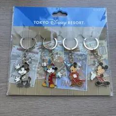 ディズニーランド ミッキーマウス キーチェーン 4個セット