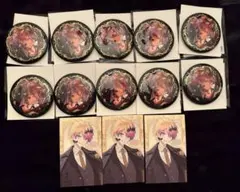 悪魔執事と黒い猫 あくねこ 4周年 箔押し SSR 缶バッジ 花束カード ロノ