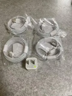 USB充電ケーブル4本とアダプターセット