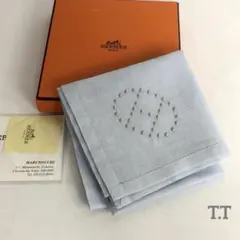 HERMES エルメス Hロゴ 刺繍 ハンカチ ハンカチーフ Hレリーフのサムネイル