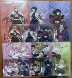 鬼滅の刃　アニプレックスオンラインくじ　クリア色紙　クリアファイル　柱