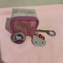 ハローキティ♥　メッシュコインケース　レトロ❣　レア❣　希少品❣　サン