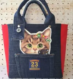 コヤンイサムチョン　リトルサンダー　デニムリメイクトートバッグ