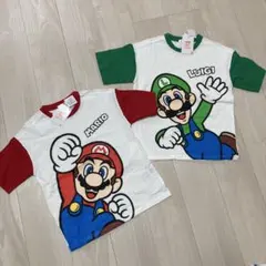 ◇2枚セット　スーパーマリオ　半袖tシャツ　ルイージ　男の子　140cm 赤緑のサムネイル