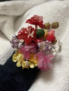 布製花の髪飾りセット