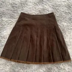 美品✨【レストローズ】 プリーツスカート M レース装飾 かわいい カジュアル