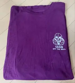VANS ロングスリーブTシャツ パープル スカルロゴ