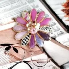 019 ヘアゴム　ポニーフック　ヘアアクセサリー　ブローチ