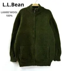 エルエルビーン ジップアップ ウール 無地 プレーン ニット セーター S155