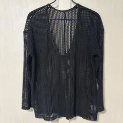 【BAYFLOW】メッシュレースＶネックプルオーバー