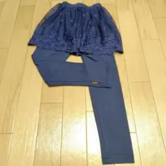 ネイビー チュール　スパッツスカッツ　レギンス　パンツ　レギパン