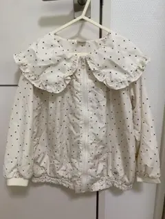 petit main ドット柄フリルジャケット 120