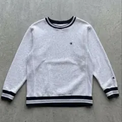 Champion リバースウィーブ リブライン スウェット 杢グレー