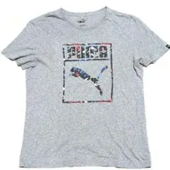 プーマ 半袖 Tシャツ グレー ロゴプリント スポーツ ヨガのサムネイル